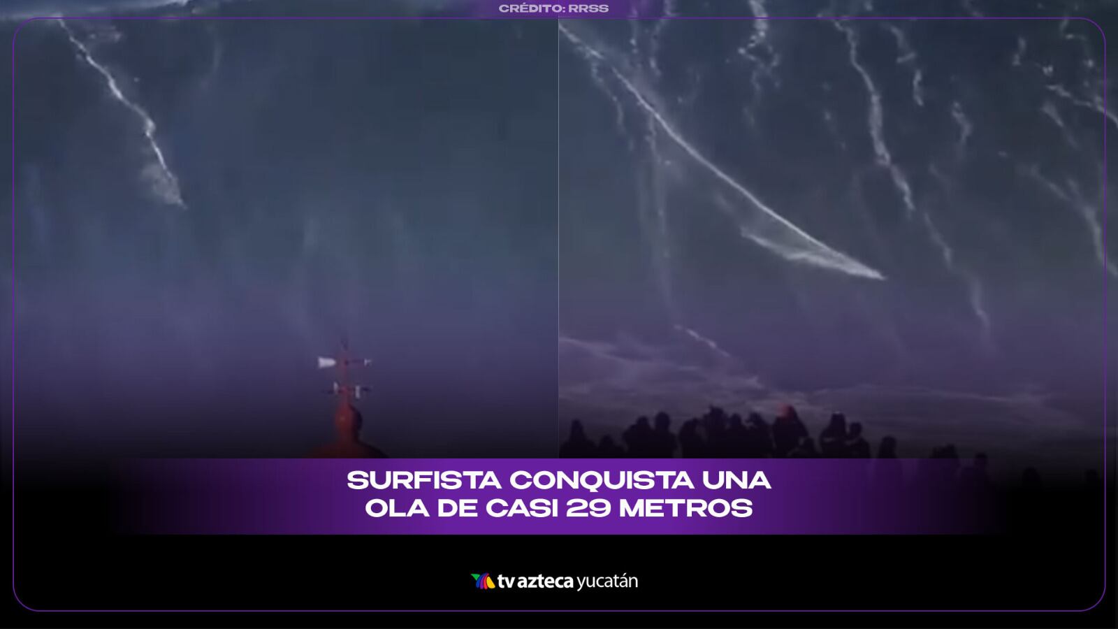 Surfista DESAFÍA A LA NATURALEZA con ola VIOLENTA y gigante; tenía más de 28 metros de alto
