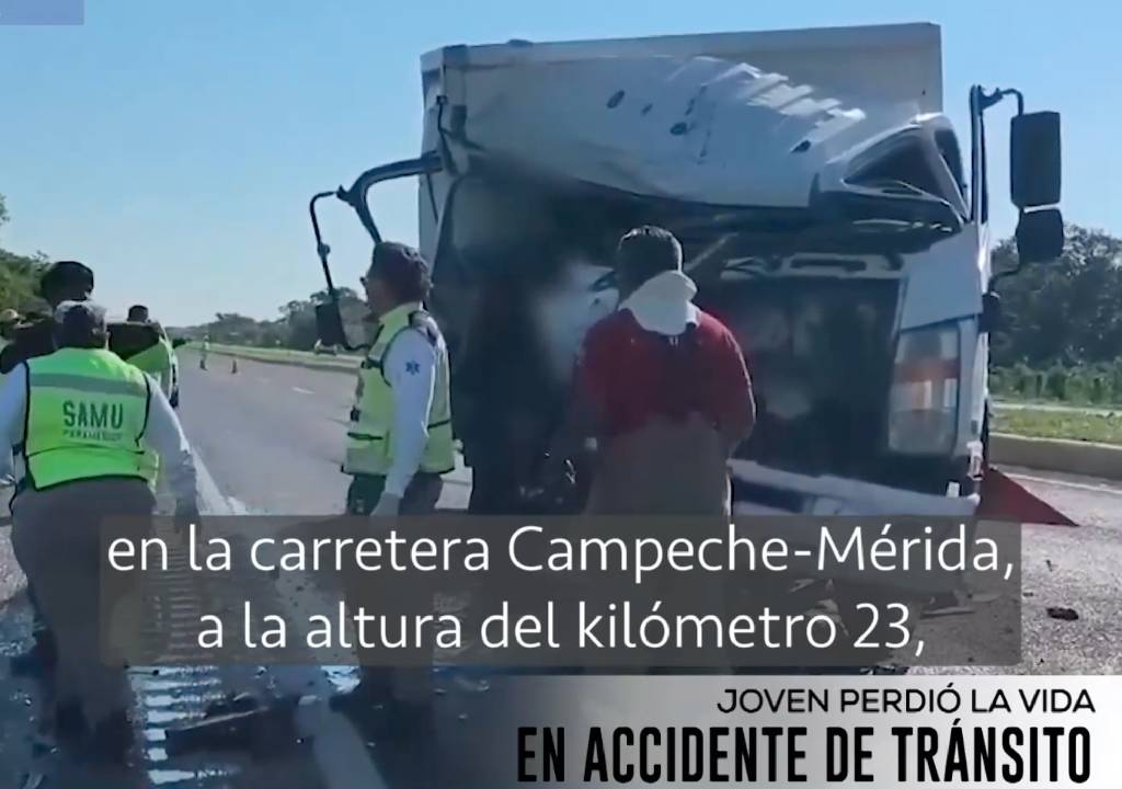 VIDEO: Joven de 18 años muere en ACCIDENTE sobre la Campeche-Mérida