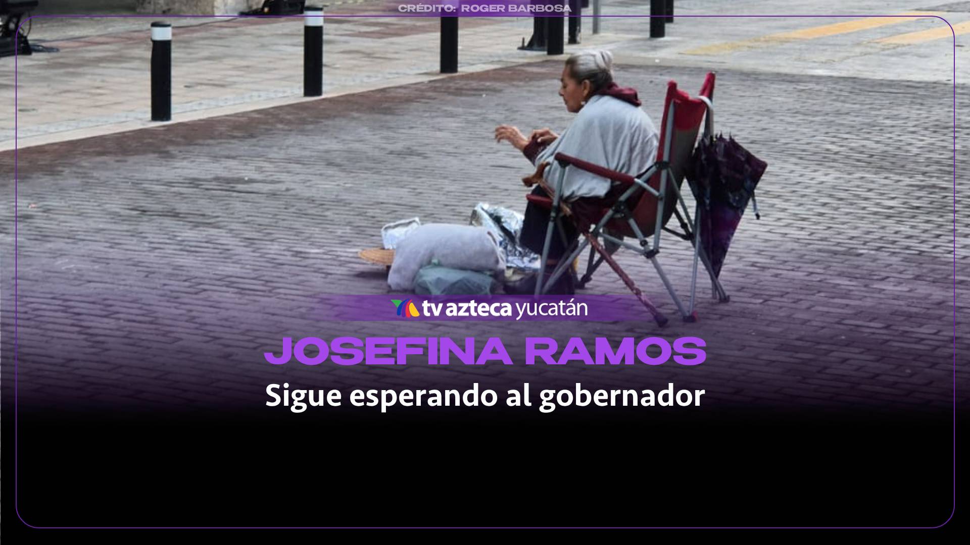 ¡Gobierno indolente! Josefina Ramos, mujer protestante frente al palacio de gobierno, sigue en espera del gobernador Joaquín Díaz Mena