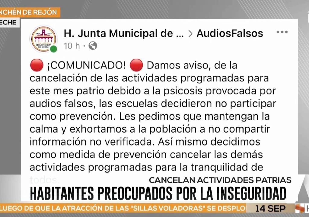 ‘Mantengan la calma’: Revelan cancelación de eventos masivos en Campeche por presuntos audios AMENAZANTES (+VIDEO)