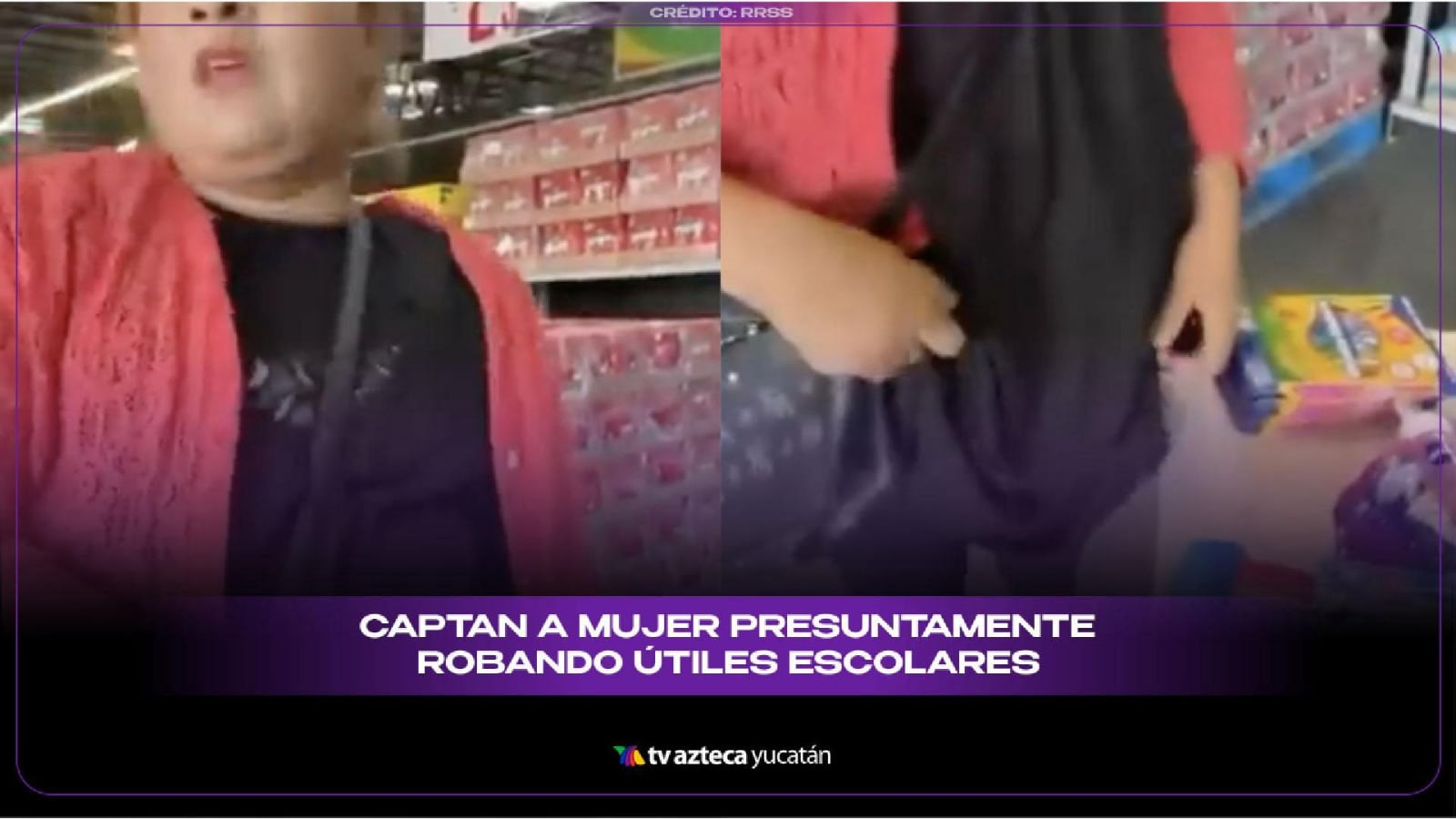 Descubren a mujer llevándose SIN PAGAR los útiles escolares; el botín deja a todos en shock: VIDEO VIRAL