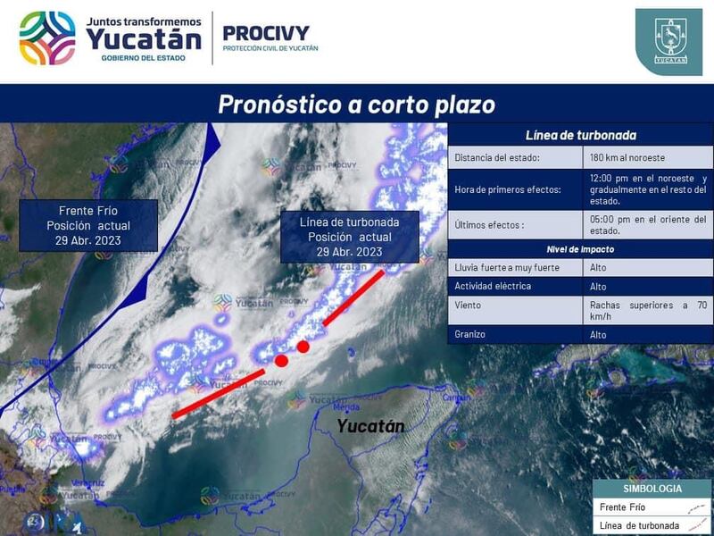 Alerta por próxima turbonada en el noreste de Yucatán