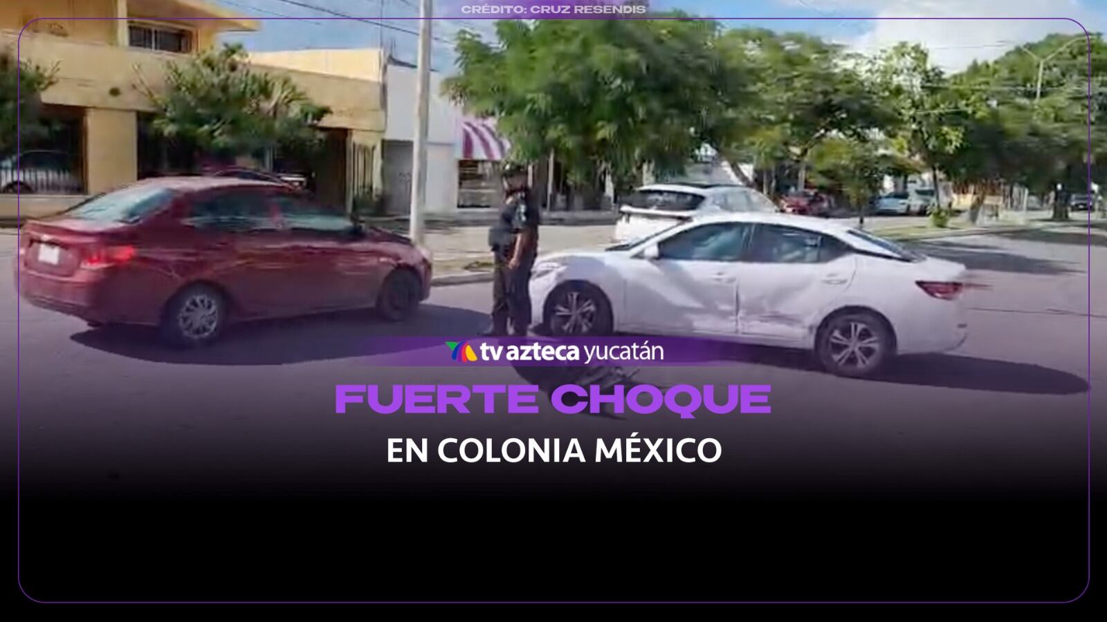 Caos vial en la colonia México por choque de dos vehículos; ¿hay heridos?
