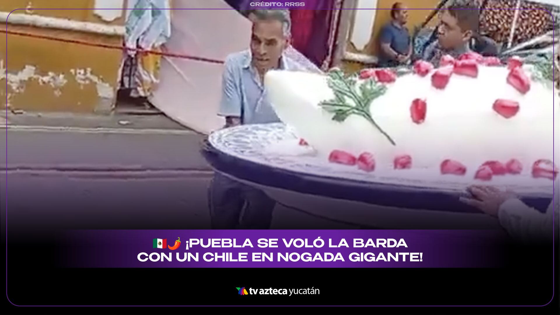 ¡México superando a la IA! Chile en nogada gigante conquista las calles de Puebla (VIDEO)