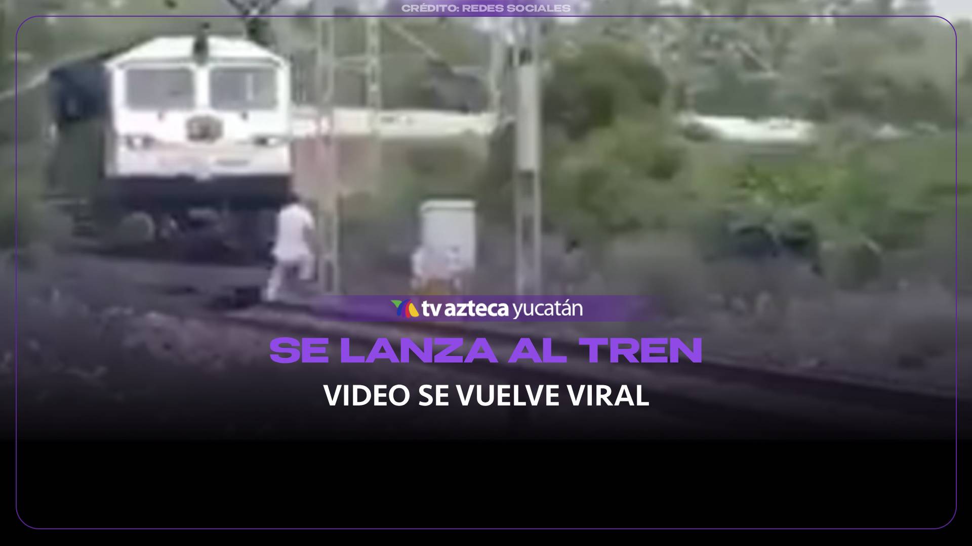 Se atravesó frente a un tren en movimiento y todo quedó grabado; el video se hizo viral