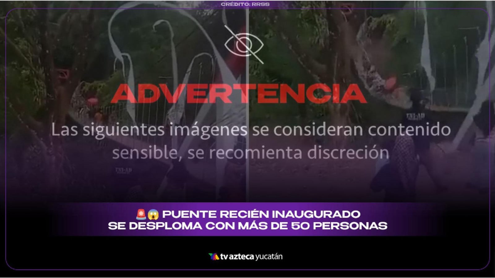 ¡Aparatoso! Puente SE DESPLOMA con decenas de turistas cruzándolo; debajo habían animales peligrosos