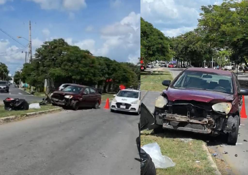 ¡Por volarse el alto! Aparatoso CHOQUE hoy en la García Ginerés; deja severos daños