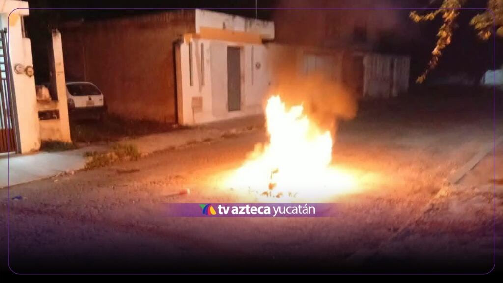 ¡El amor ARDE en Tizimín! Discusión de pareja termina con ropa y libros en llamas