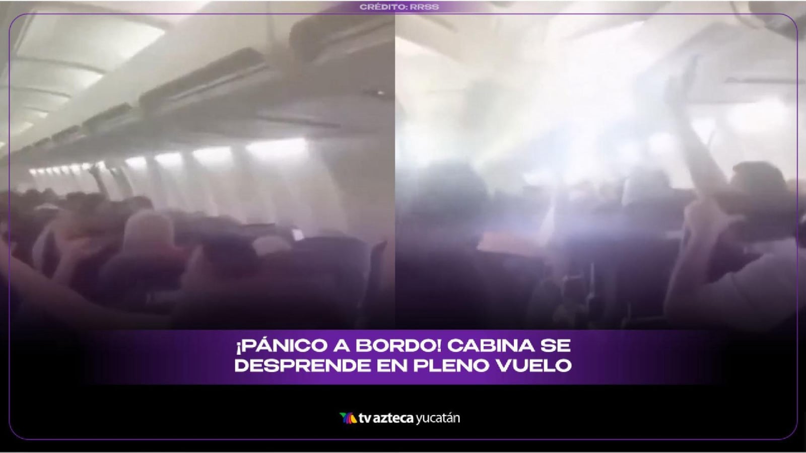 Registran fuerte TURBULENCIA a bordo de un avión y la cabina SE DESPRENDE en pleno vuelo