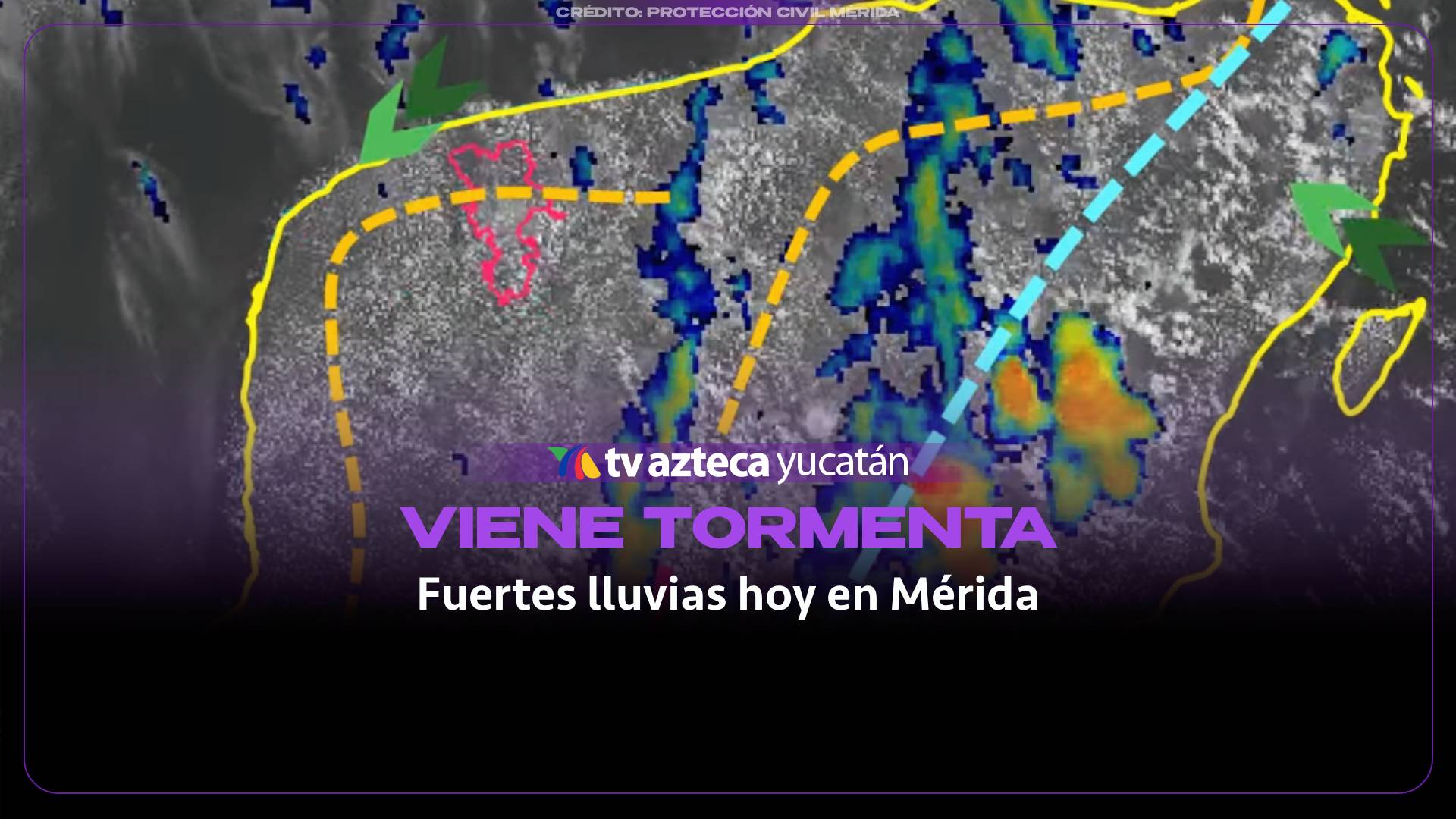 Prevén FUERTES LLUVIAS en Mérida tras ingreso de Onda Tropical No. 43 a Yucatán; así el panorama de hoy domingo