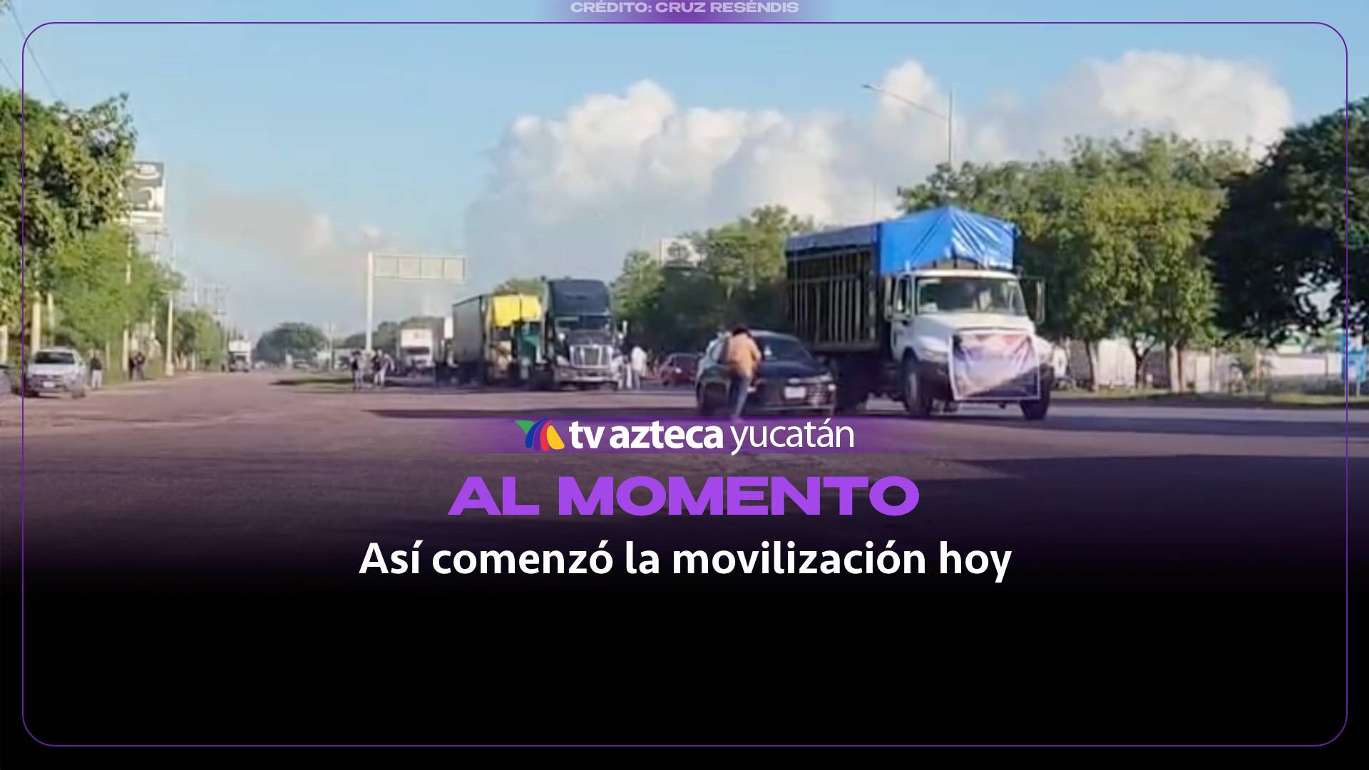 AL MOMENTO: Con UN TRÁILER, así comenzó la movilización de transportistas hoy sobre el Periférico de Mérida; esto es lo que exigen