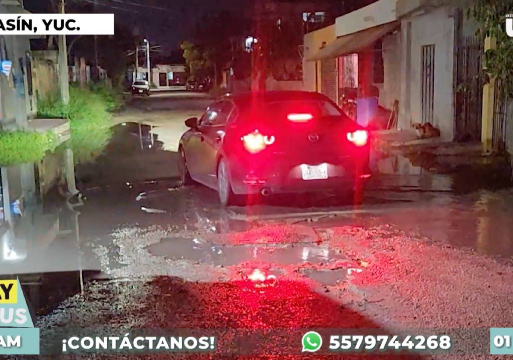 ¡La Venecia yucateca! Asi luce Kanasin; entre baches y agua estancada