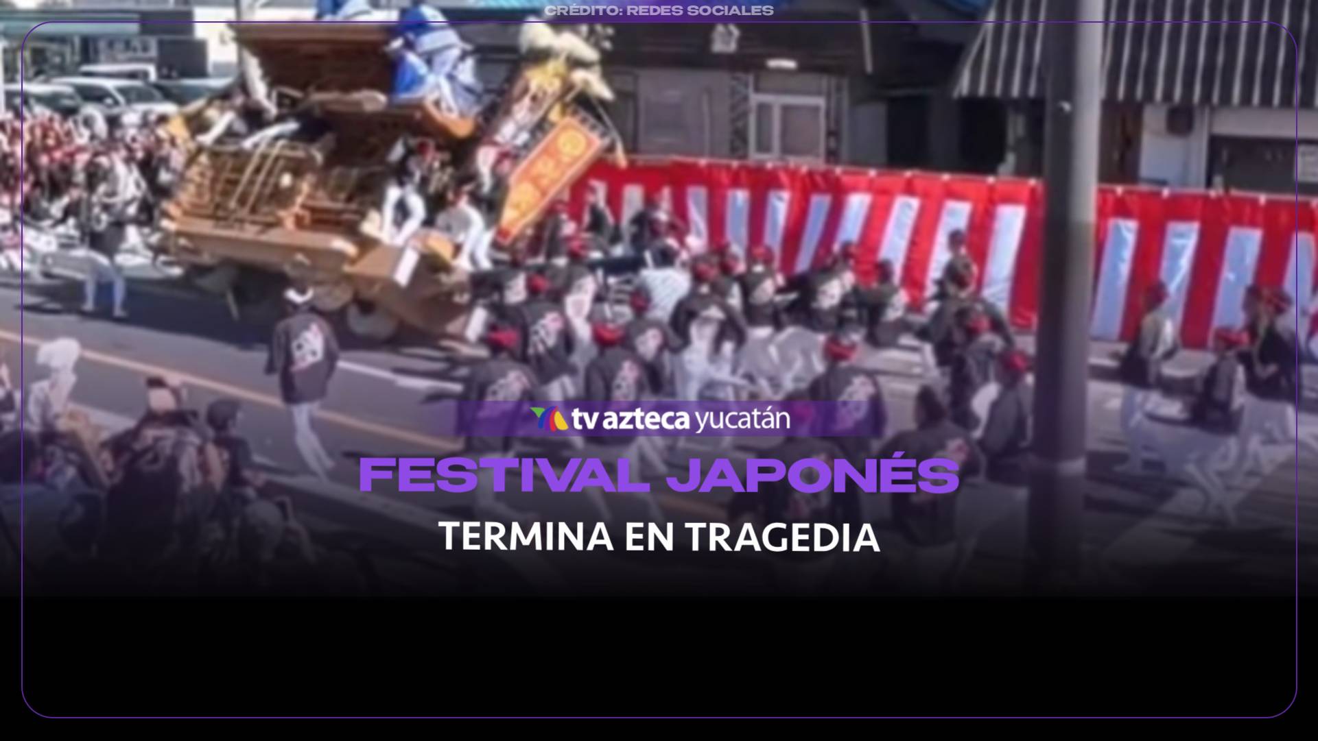 Reportan un muerto y 7 heridos tras volcadura de carroza en festival japonés; todo quedó grabado
