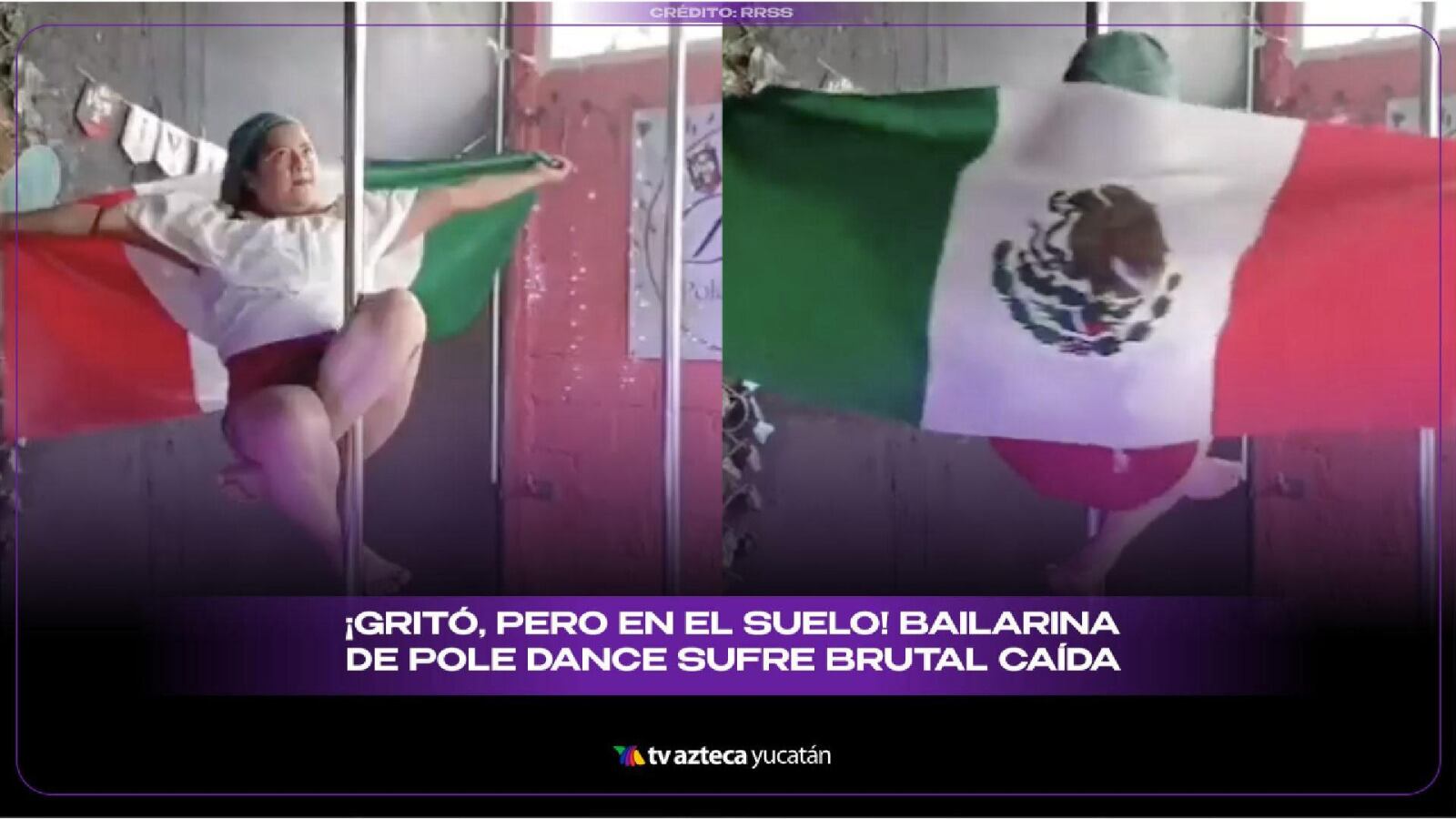 Bailarina de POLE DANCE termina dando el GRITO en el suelo tras brutal caída del tubo