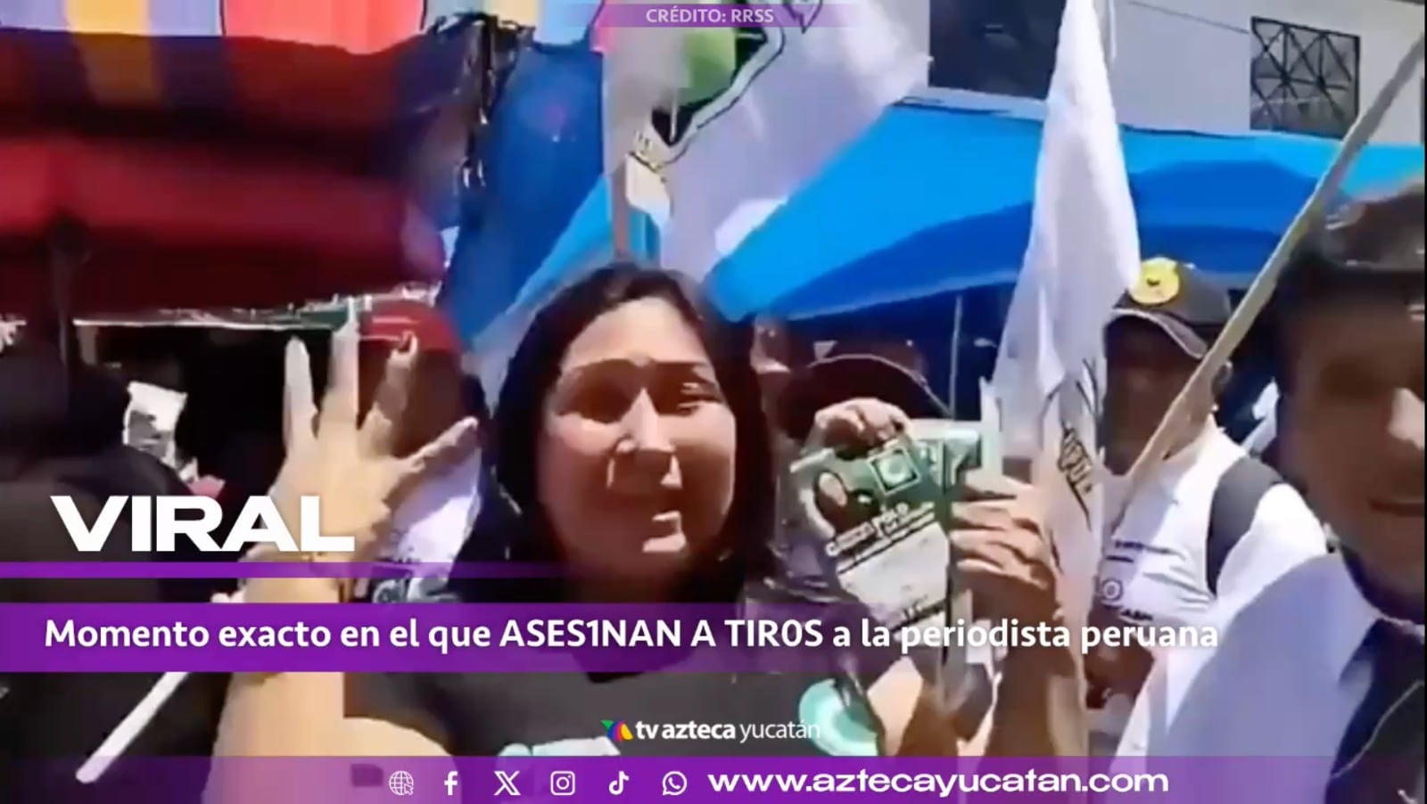 Filtran video del momento exacto en el que ASESINAN A TIROS a la periodista y candidata peruana frente a todos