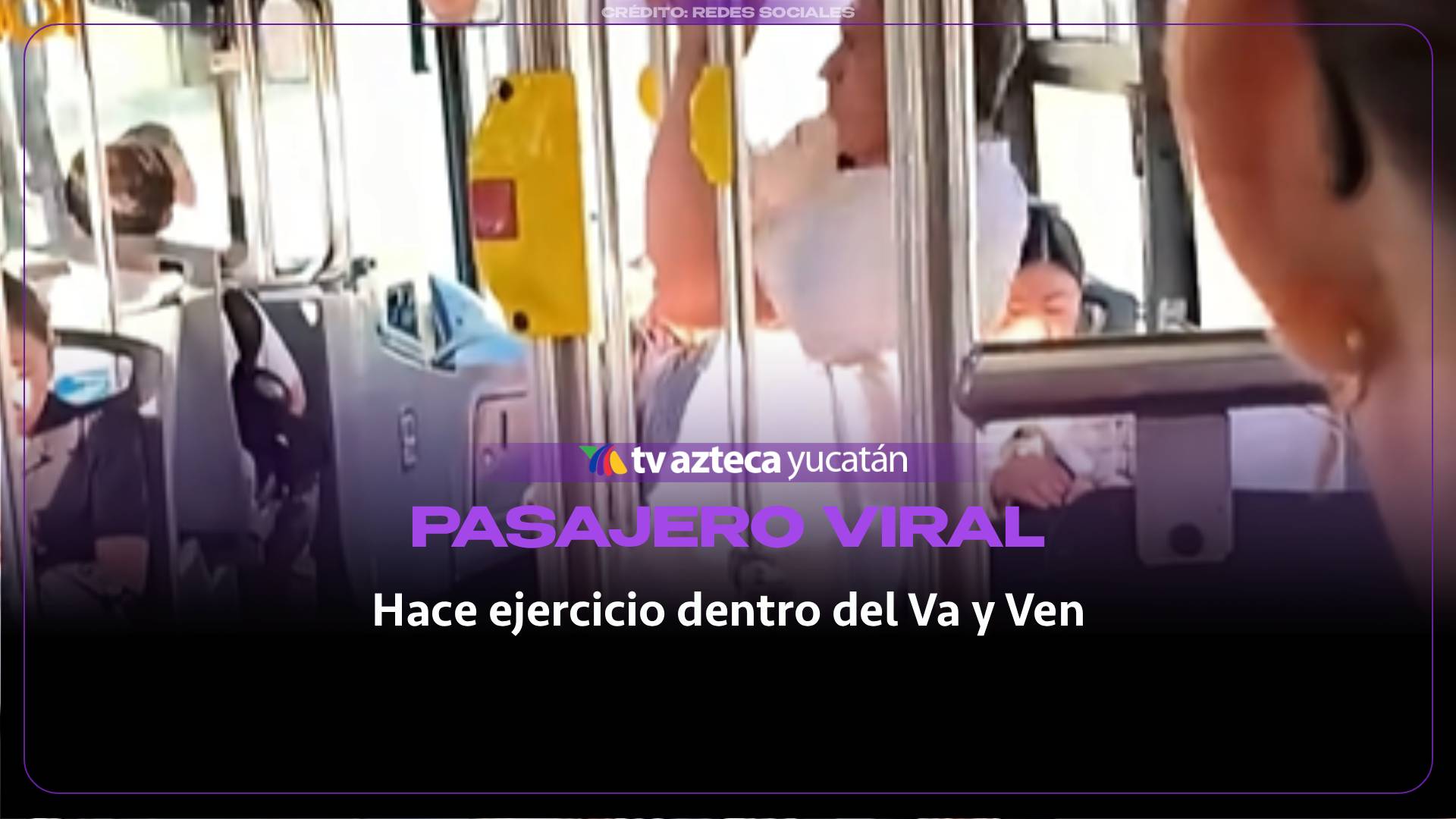 ¡Inesperado! Captan a pasajero haciendo ejercicio dentro del Va y Ven (+VIDEO)