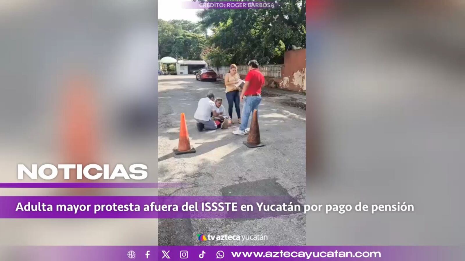 Mujer de la tercera edad PROTESTA contra el ISSSTE por FALTO DE PAGO de la pensión de su esposo fallecido